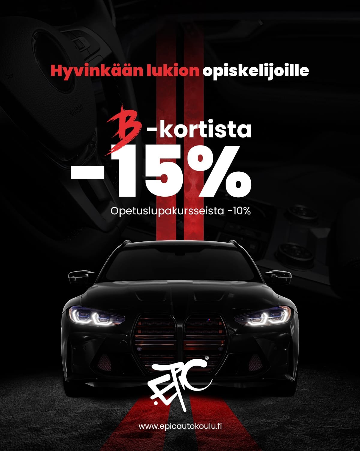 Autokouluyhteistyö Epic-autokoulun kanssa